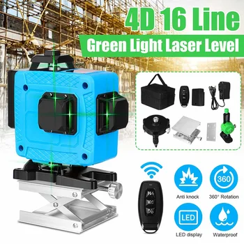 110~220V 16 Line 360 Horizontal Vertical Cross 4D Green Light Laser Level Self-Leveling Measure Super Powerful Laser Beam
110~220V 16 Line 360 Horizontal Vertical Cross 4D Green Light Laser Level Self-Leveling Measure Super Powerful Laser Beam