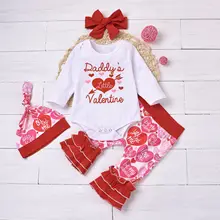 My First Valentines Day Four Piece Baby Girls Clothes Set Spring Long Sleeve Letter Print Romper Pants Hat Headband 4pcs Outfits
My First Valentines Day Four Piece Baby Girls Clothes Set Spring Long Sleeve Letter Print Romper Pants Hat Headband 4pcs Outfits