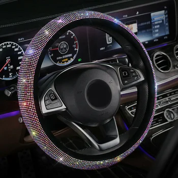Universal Sparkle Luxury Bling Rhinestone Diamond Steering Wheel Cover Useful Car Accessories Car Interior Decor for 37cm-38cm
Universal Sparkle Luxury Bling Rhinestone Diamond Steering Wheel Cover Useful Car Accessories Car Interior Decor for 37cm-38cm