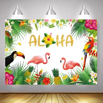 Aloha Flamingo Party Backdrop Photo Shoot Summer Floral Birthday Party Background Tropical Fruit Green Jungle Leaves Photocall
Aloha Flamingo Party Backdrop Photo Shoot Summer Floral Birthday Party Background Tropical Fruit Green Jungle Leaves Photocall