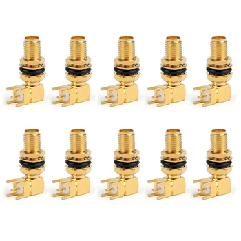 Artudatech 10PCS SMA Female Jack Bulkhead Solder PCB Mount 5.08mm Right Angle RF Connector Plug Parts
Artudatech 10PCS SMA Female Jack Bulkhead Solder PCB Mount 5.08mm Right Angle RF Connector Plug Parts