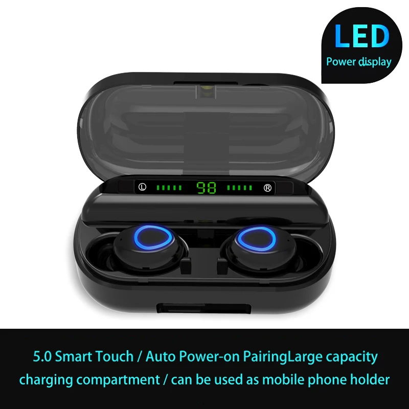 Bluetooth headphone 3D stereo wireless earphone dual microphone IPX7 Waterproof earbuds Touch Control Headset for sports /game
Bluetooth headphone 3D stereo wireless earphone dual microphone IPX7 Waterproof earbuds Touch Control Headset for sports /game