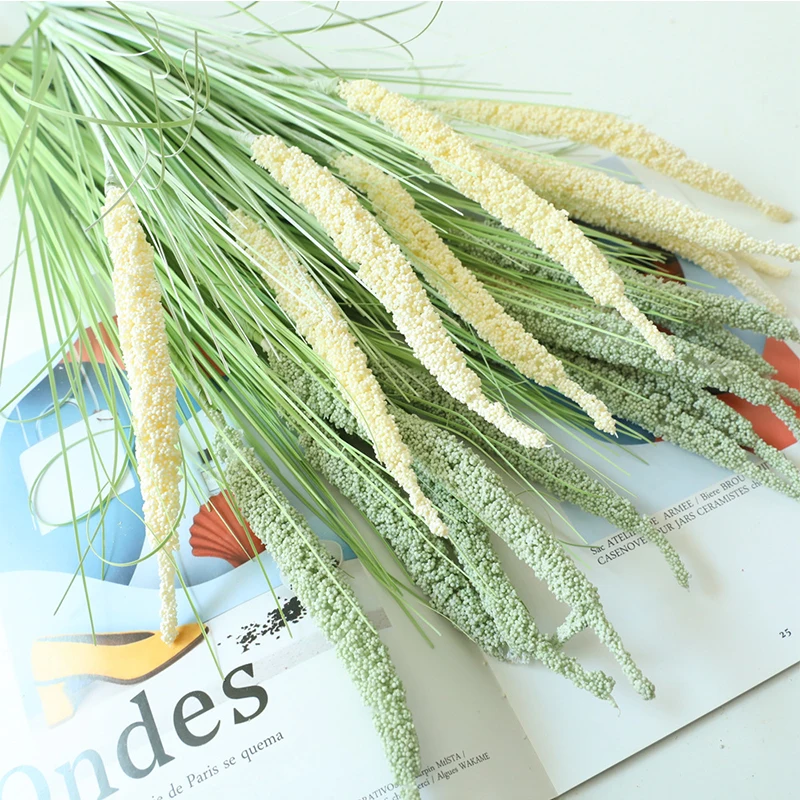 Artificial Seedling Grass Wheat Plastic Flowers, Lavender Bouquet, Reed Grass, Home Party, Wedding, Hotel Decoration
Artificial Seedling Grass Wheat Plastic Flowers, Lavender Bouquet, Reed Grass, Home Party, Wedding, Hotel Decoration