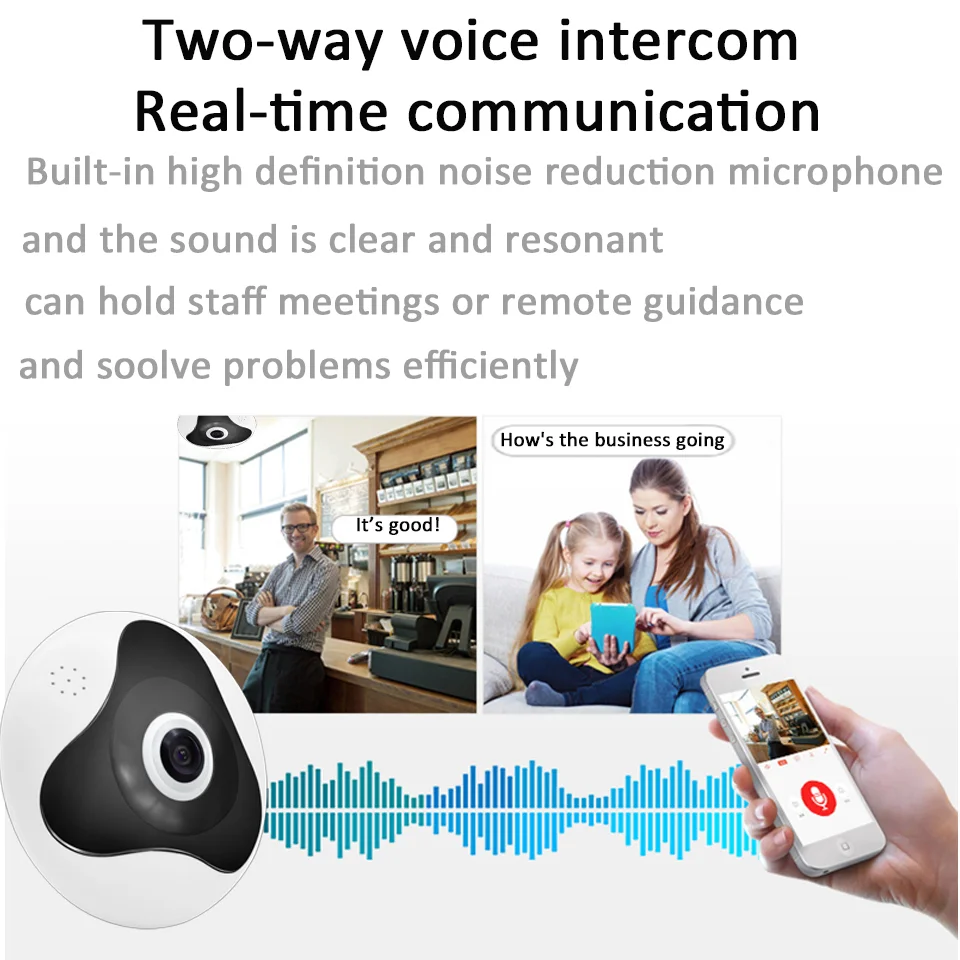 WakeView 960P 3D VR WI-FI Camera 360 Degree Panoramic IP Camera 1.3MP FIsheye Wireless Wifi Smart Camera TF Card Home Security
WakeView 960P 3D VR WI-FI Camera 360 Degree Panoramic IP Camera 1.3MP FIsheye Wireless Wifi Smart Camera TF Card Home Security