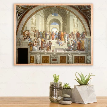 Famous Art School of Athens By Raphael Canvas Painting Ancient Sages Posters for Home Decor
Famous Art School of Athens By Raphael Canvas Painting Ancient Sages Posters for Home Decor