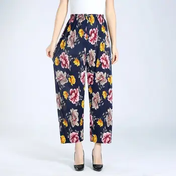 Summer thin ice silk pants ladies mother pants nine-point pants loose plus size pants 1101
Summer thin ice silk pants ladies mother pants nine-point pants loose plus size pants 1101