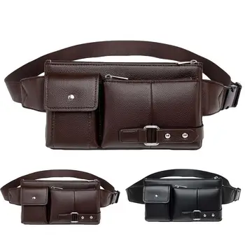 Men Business Solid Color Multi Pockets Faux Leather Waist Chest Bag Fanny Pack 
Men Business Solid Color Multi Pockets Faux Leather Waist Chest Bag Fanny Pack