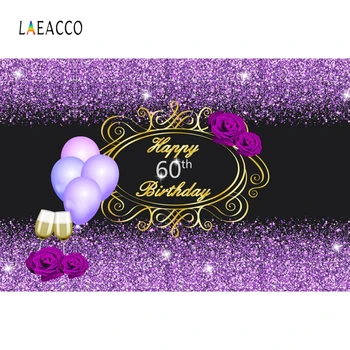 Laeacco 60th Birthday Photography Backgrounds Customized Photo Backdrops Purple Balloons Roses Champagne Glitters Photophone
Laeacco 60th Birthday Photography Backgrounds Customized Photo Backdrops Purple Balloons Roses Champagne Glitters Photophone