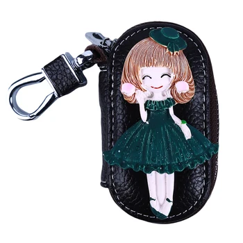 Fashion Women Key Bag Purse Cartoon Leather Keychain Cowhide Men Car Key Holder Cute Girls Key Pouch Case 
Fashion Women Key Bag Purse Cartoon Leather Keychain Cowhide Men Car Key Holder Cute Girls Key Pouch Case