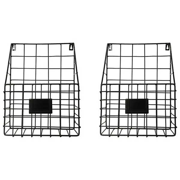 Rustic Country Style Wire Wall Mount Hanging File Folder Display Mail Organizer Document Storage Magazine Rack Set of 2 (Black)
Rustic Country Style Wire Wall Mount Hanging File Folder Display Mail Organizer Document Storage Magazine Rack Set of 2 (Black)