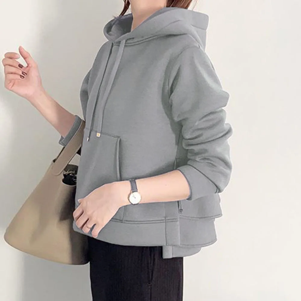 Falbala Hoodies Autumn Winter Causal Sweatshirt Korea Japan Style Solid Gray Pullover Hoodies Women Outwear Asymmetric Short Top
Falbala Hoodies Autumn Winter Causal Sweatshirt Korea Japan Style Solid Gray Pullover Hoodies Women Outwear Asymmetric Short Top