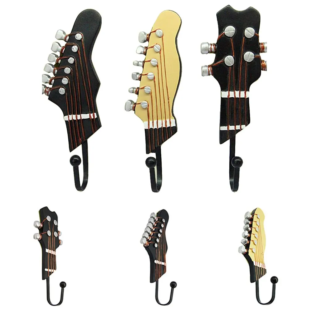 3pcs/set Multi-purpose Retro Style Guitar Heads Home Hooks Resin-made Clothes Hat Hangers Durable Wall-mounted Bag Purse Holder
3pcs/set Multi-purpose Retro Style Guitar Heads Home Hooks Resin-made Clothes Hat Hangers Durable Wall-mounted Bag Purse Holder
