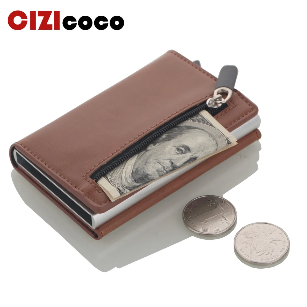 New Antitheft Men Credit Card Holder Blocking Rfid Wallet Leather Unisex Security Information Card holders Aluminum Metal Purse
New Antitheft Men Credit Card Holder Blocking Rfid Wallet Leather Unisex Security Information Card holders Aluminum Metal Purse