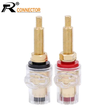 2PCS Long Thread 24K Gold Plated Speaker Amplifier Binding Post Terminal Banana Plug Socket Output Connector Hifi Audio DIY
2PCS Long Thread 24K Gold Plated Speaker Amplifier Binding Post Terminal Banana Plug Socket Output Connector Hifi Audio DIY