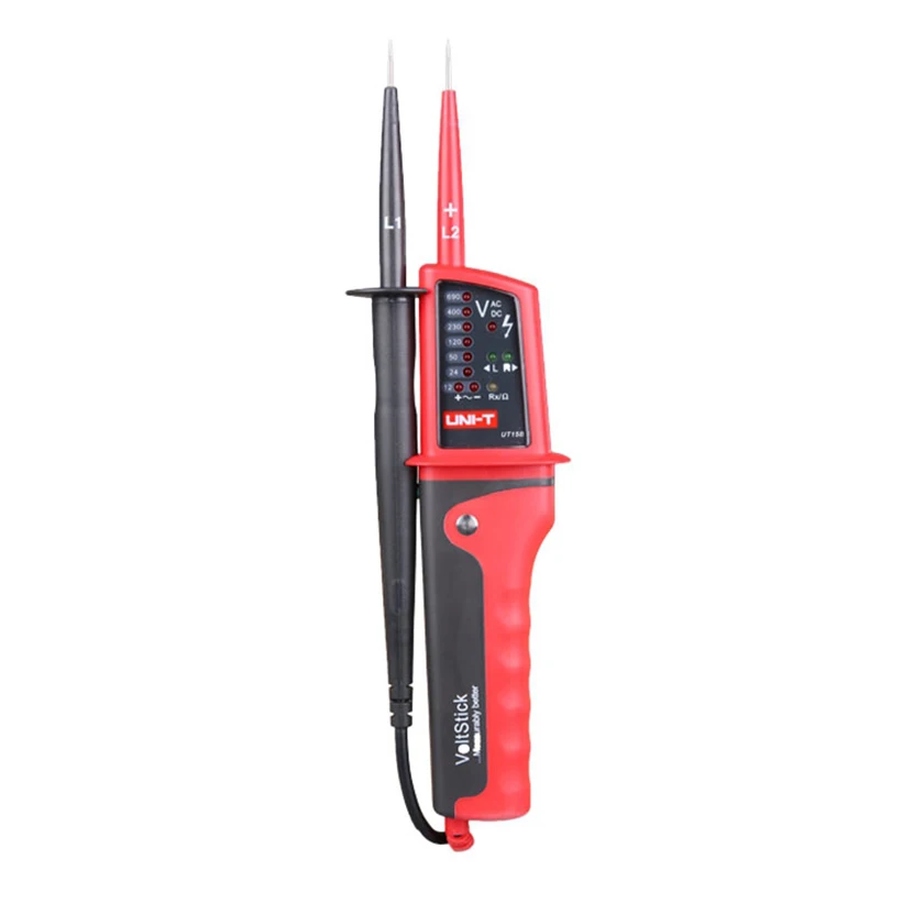 UNI-T UT15B Waterproof Type Voltage Testers; AC/DC Voltage Test, Phase Rotation Test/Single Lead (L2) Voltage Detection
UNI-T UT15B Waterproof Type Voltage Testers; AC/DC Voltage Test, Phase Rotation Test/Single Lead (L2) Voltage Detection