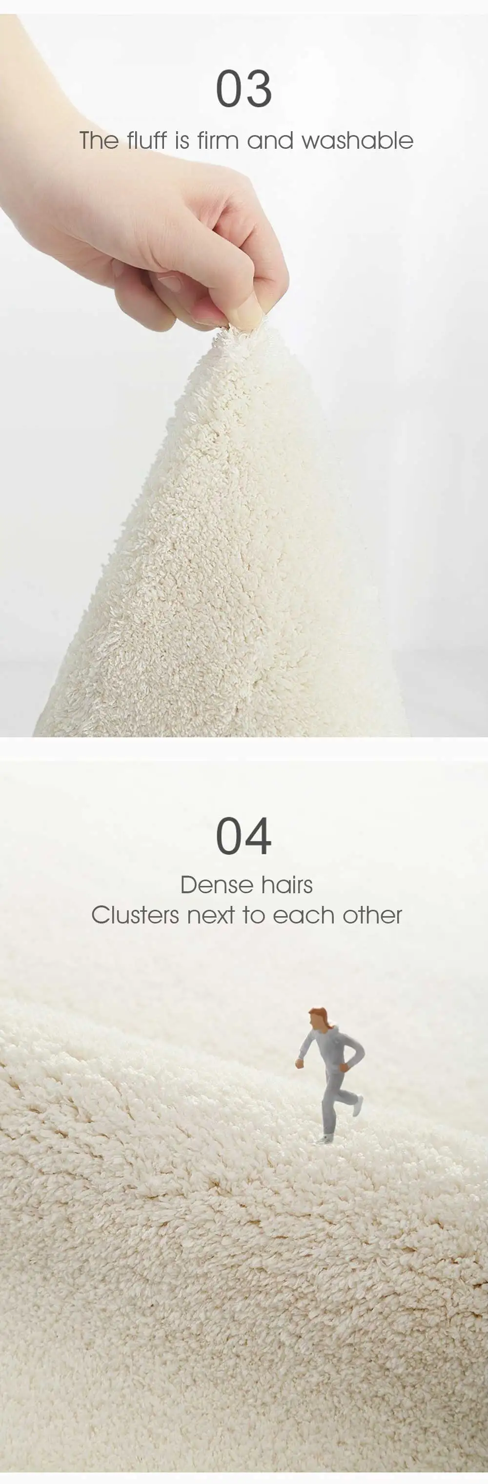 Modern Bedside Carpet Rug Shaggy Polyster Fiber Wool Home Decor - 180*60CM Modern Bedside Carpet Rug Shaggy Polyster Fiber Wool Home Decor - 180*60CM