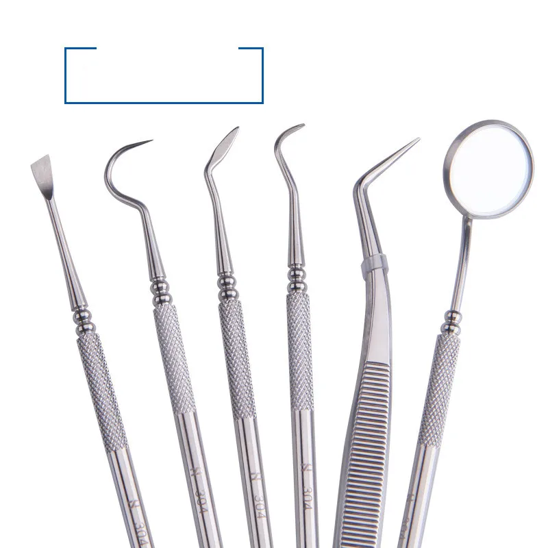 6pcs Set Dental Tool Sets Mirror Stainless Steel Clean Mouth Probe Tooth Care Kit Instrument Tweezer Hoe Sickle Scaler
6pcs Set Dental Tool Sets Mirror Stainless Steel Clean Mouth Probe Tooth Care Kit Instrument Tweezer Hoe Sickle Scaler