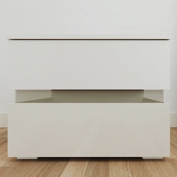 Simple Fashion High Gloss Particleboard Density Board LED Double Side Cabinet Bedside Table White
Simple Fashion High Gloss Particleboard Density Board LED Double Side Cabinet Bedside Table White