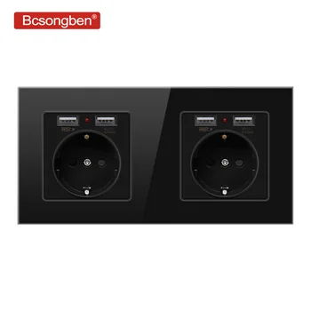Bcsongben usb with socket Wall Crystal Glass Panel Power Socket Plug Grounded, 16A EU Standard 2 way Outlet 146mm * 86mm
Bcsongben usb with socket Wall Crystal Glass Panel Power Socket Plug Grounded, 16A EU Standard 2 way Outlet 146mm * 86mm