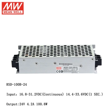 MEAN WELL RSD-100B-24 14.4~33.6VDC to 24V DC 4.2A 100W Reliable Railway DC-DC Converter Switching Power Supply 24VDC Transformer
MEAN WELL RSD-100B-24 14.4~33.6VDC to 24V DC 4.2A 100W Reliable Railway DC-DC Converter Switching Power Supply 24VDC Transformer