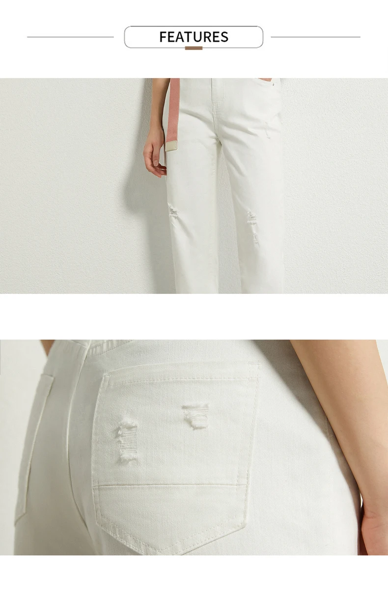 AMII Minimalism Autumn Women Jeans Fashion High Waist Solid Ripped Jeans Causal Ankel-length Female Jeans 12070274 AMII Minimalism Autumn Women Jeans Fashion High Waist Solid Ripped Jeans Causal Ankel-length Female Jeans 12070274