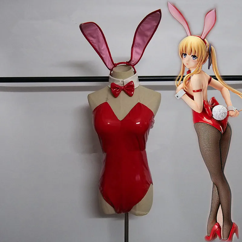 Anime Sexy Bunny Girl Cosplay Costume Jumpsuit one-pieces Saenai Hiroin no Sodatekata Eriri Spencer Sawamura PU Suit Halloween
Anime Sexy Bunny Girl Cosplay Costume Jumpsuit one-pieces Saenai Hiroin no Sodatekata Eriri Spencer Sawamura PU Suit Halloween