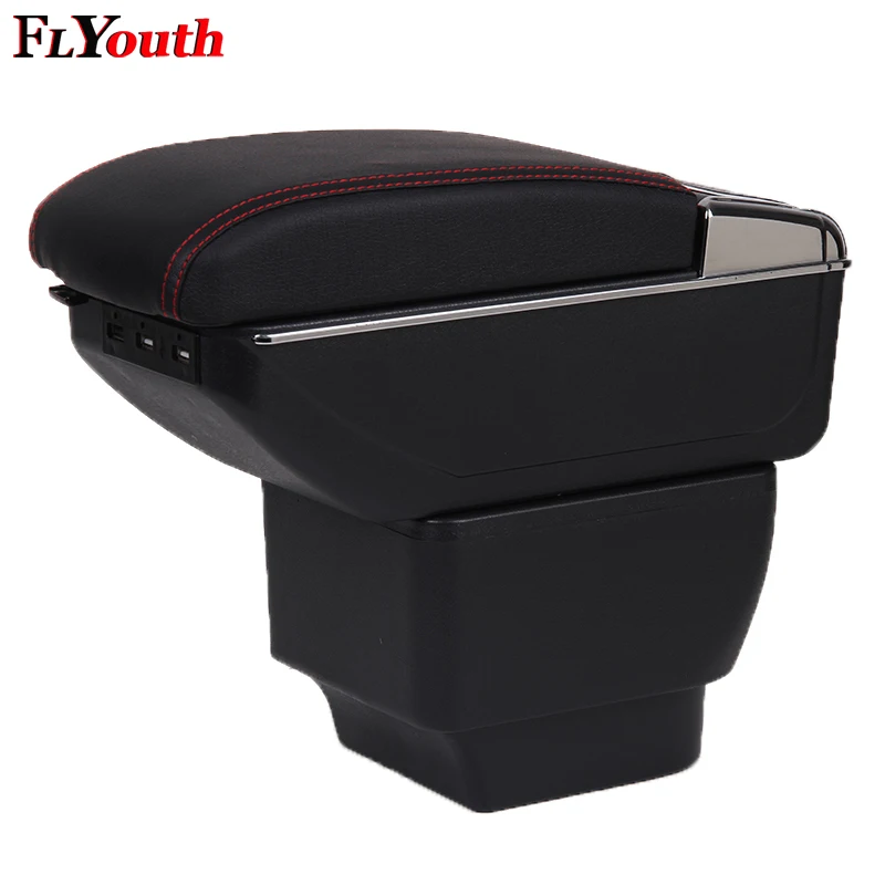 For Mazda 2 Mazda2 2008-2013 Armrest Box USB Charging Heighten Double Layer Central Store Content Cup Holder Ashtray Styling | Автомобили