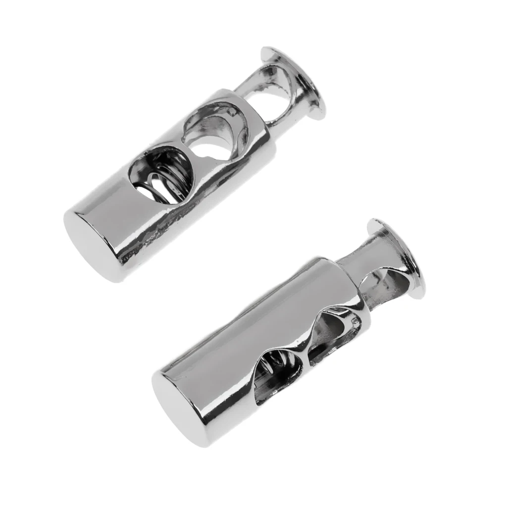 6 Pieces Metal Toggle Spring Stop Single Hole String Cord Locks for luggage Backpack 6 Pieces Metal Toggle Spring Stop Single Hole String Cord Locks for luggage Backpack