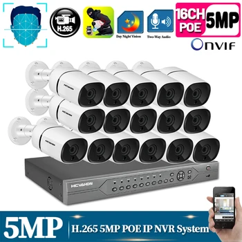 5MP POE Camera Security System Kit 16ch POE 5MP NVR 4K Outdoor HD Day Night Vision Video Surveillance IP Camera System Set
5MP POE Camera Security System Kit 16ch POE 5MP NVR 4K Outdoor HD Day Night Vision Video Surveillance IP Camera System Set
