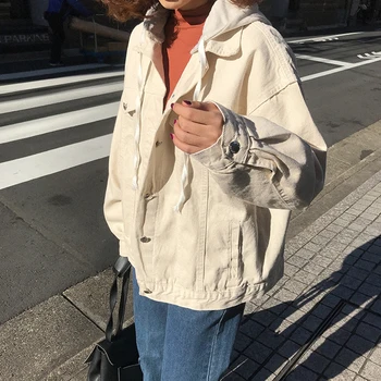 Spring 2020 Detachable Hooded Denim Jacket Women's Loose BF Harajuku Single-Breasted Jacket Women Denim Jacket Outerwear Hooded
Spring 2020 Detachable Hooded Denim Jacket Women's Loose BF Harajuku Single-Breasted Jacket Women Denim Jacket Outerwear Hooded
