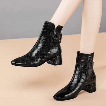 Brand genuine Leather Women Ankle Boots High Heels buckle Decoration Party Wedding Shoes Woman Square Toe Office Pumps
Brand genuine Leather Women Ankle Boots High Heels buckle Decoration Party Wedding Shoes Woman Square Toe Office Pumps