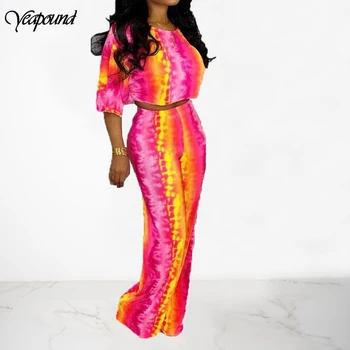 Women Dye Tie Two Pieces Set Mask Short Sleeve O Neck Top +Pants 2 Pieces Set Outfits Loose Elastic Outdoor Wear
Women Dye Tie Two Pieces Set Mask Short Sleeve O Neck Top +Pants 2 Pieces Set Outfits Loose Elastic Outdoor Wear