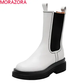 MORAZORA 2020 Genuine leather boots square heels round toe classic ladies shoes autumn winter slip-on ankle boots women
MORAZORA 2020 Genuine leather boots square heels round toe classic ladies shoes autumn winter slip-on ankle boots women