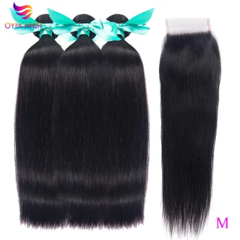 OYM HAIR Brazilian Straight Bundles Non-Remy Human Hair Extensions With 4*4 Lace Closure Double Weft Weave Bundles With Closure
OYM HAIR Brazilian Straight Bundles Non-Remy Human Hair Extensions With 4*4 Lace Closure Double Weft Weave Bundles With Closure