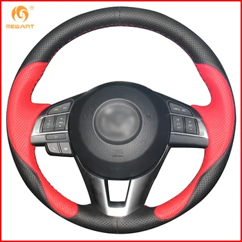 MEWANT Black Red Genuine Leather Car Steering Wheel Cover for Mazda 3 Axela 2013-2016 Mazda 6 Atenza 2014-2017 Mazda 2 2015-2017
MEWANT Black Red Genuine Leather Car Steering Wheel Cover for Mazda 3 Axela 2013-2016 Mazda 6 Atenza 2014-2017 Mazda 2 2015-2017