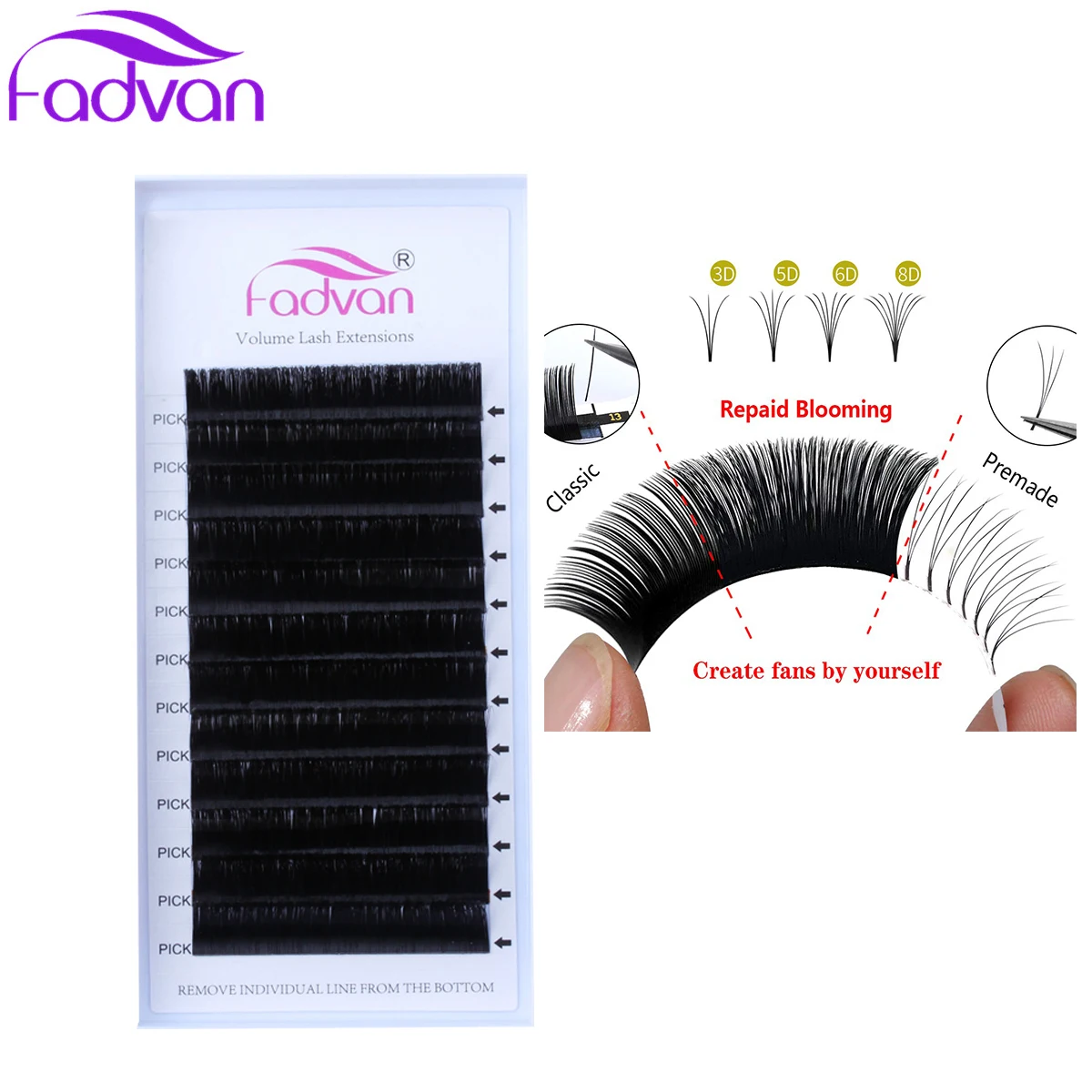 Easy Fan Lashes Volume Lashes Bloom Eyelash Extension Austomatic Flowering Fans Easy Fanning Eyelash Extensions FADVAN
Easy Fan Lashes Volume Lashes Bloom Eyelash Extension Austomatic Flowering Fans Easy Fanning Eyelash Extensions FADVAN