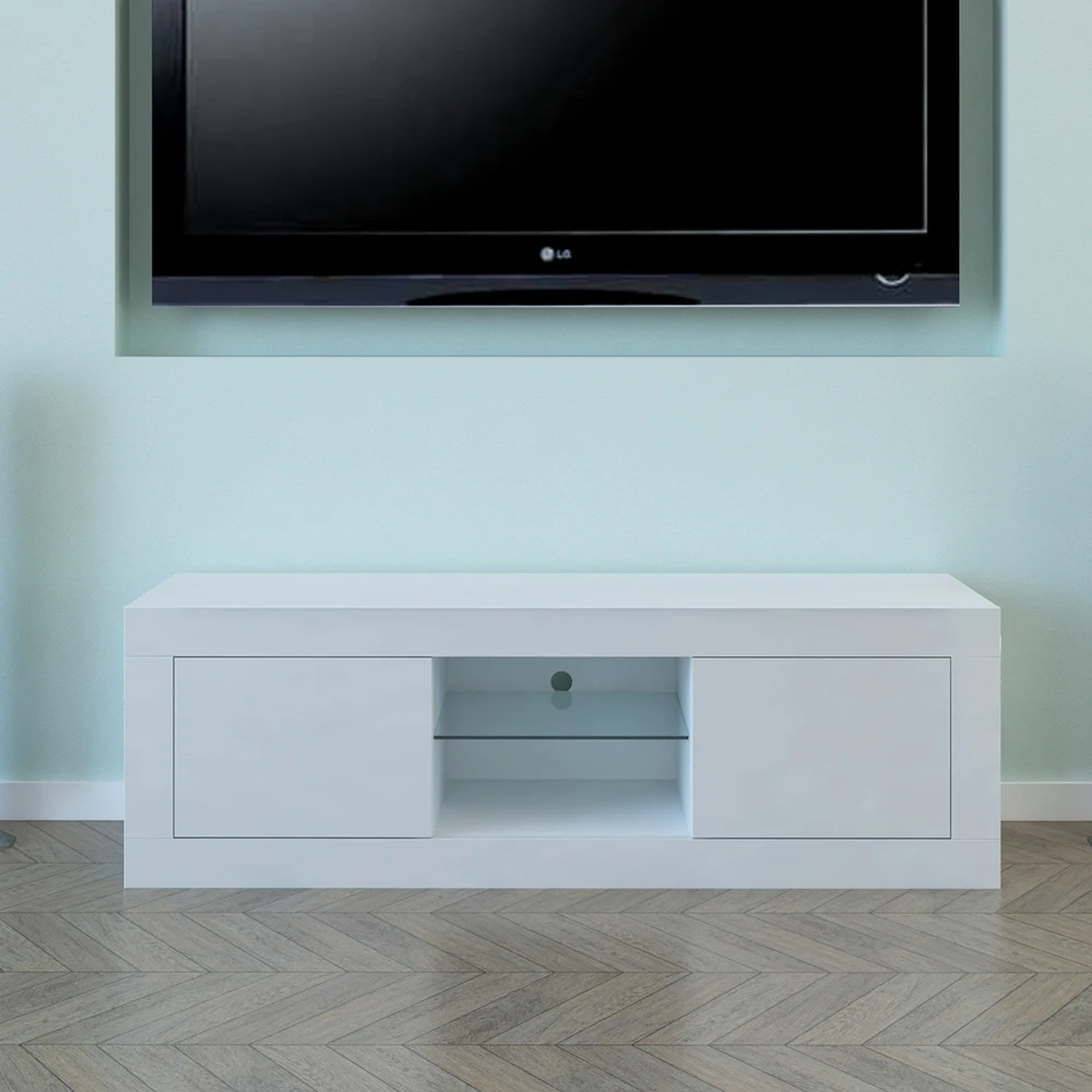 125cm Two Doors TV Cabinet with LED Night Light Entertainment Center Monitor Stand Locker Bedroom Living Room Furniture 2 Colors
125cm Two Doors TV Cabinet with LED Night Light Entertainment Center Monitor Stand Locker Bedroom Living Room Furniture 2 Colors