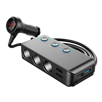 Car Lighter Car Charger 120W Dual USB 4.8A Fast Charge Adapter Three Point Mouth Four USB Socket
Car Lighter Car Charger 120W Dual USB 4.8A Fast Charge Adapter Three Point Mouth Four USB Socket