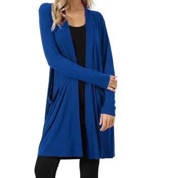 Womens Open Front Cardigan Long Sleeve Plus Pockets Loose Drape Spring Summer VogueLong Coat Of Women Solid Chaqueta Mujer
Womens Open Front Cardigan Long Sleeve Plus Pockets Loose Drape Spring Summer VogueLong Coat Of Women Solid Chaqueta Mujer