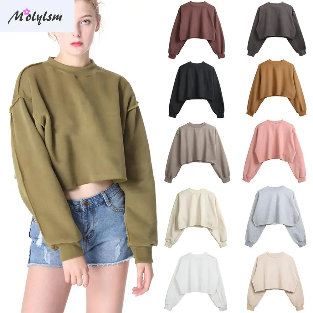 New Autumn / Winter 2020 Multi Color Loose Large Fleece Short Open Navel Outer Lock Hem Pullover Top For Women Hoodies
New Autumn / Winter 2020 Multi Color Loose Large Fleece Short Open Navel Outer Lock Hem Pullover Top For Women Hoodies