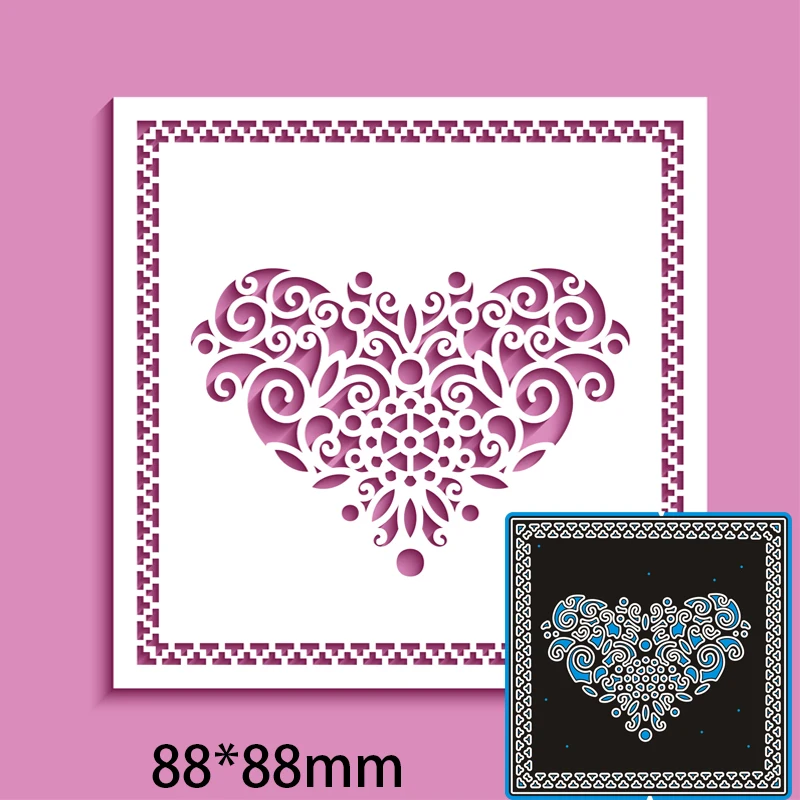 Cutting Dies Hollow Invitation New Metal Decoration Scrapbook Embossing Paper Craft Album Card Punch Knife Mold 88*88mm
Cutting Dies Hollow Invitation New Metal Decoration Scrapbook Embossing Paper Craft Album Card Punch Knife Mold 88*88mm