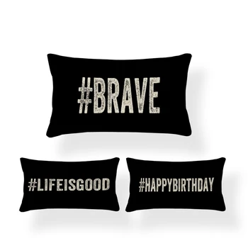 Personalized Simple Waist Pillowcase Black Text Geometry Rectangle Pillowcase Car Sofa Polyester Linen Small Decoration Cushion
Personalized Simple Waist Pillowcase Black Text Geometry Rectangle Pillowcase Car Sofa Polyester Linen Small Decoration Cushion