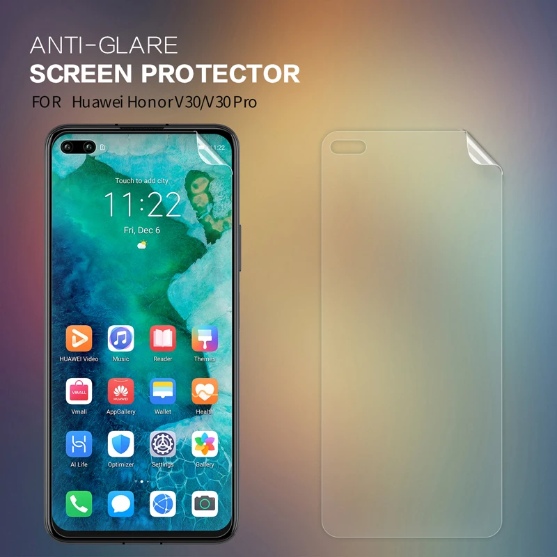 Антибликовая пленка для Huawei Honor V30 Pro матовая защитная против отпечатков пальцев