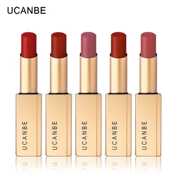 

UCANBE Luxurious 5 Colors Lips Makeup Lipstick Velvet Matte Pigment Long Lasting Waterproof Nude Lip Stick Beauty Cosmetics