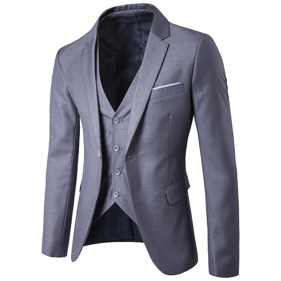 2019 Business Leisure Suit Three-piece Set Groom Best Man Wedding One-Button Suit Set Light Gray S-6xl
2019 Business Leisure Suit Three-piece Set Groom Best Man Wedding One-Button Suit Set Light Gray S-6xl