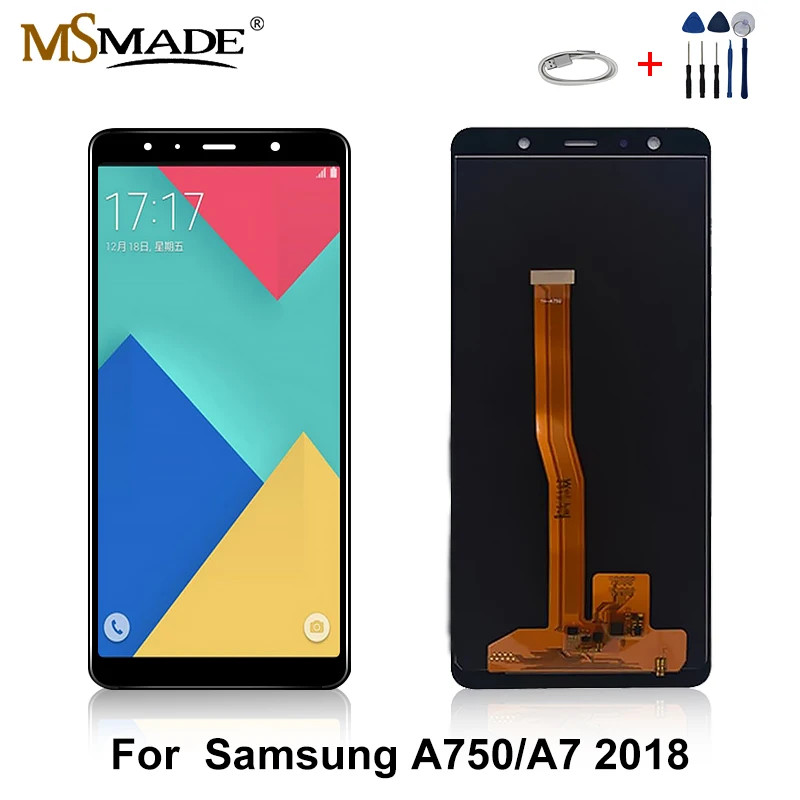 For Samsung Galaxy A7 2018 SM-A750F A750F A750 LCD Display Touch Screen Digitizer Assembly Replace with frame A750 lcd 6.0 inch
For Samsung Galaxy A7 2018 SM-A750F A750F A750 LCD Display Touch Screen Digitizer Assembly Replace with frame A750 lcd 6.0 inch