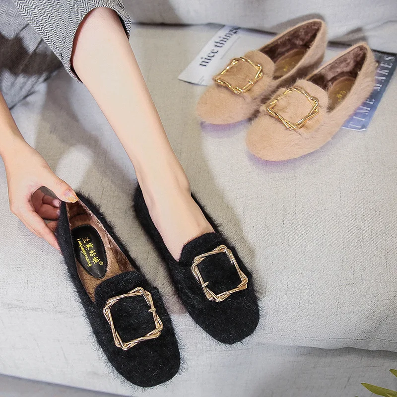 Loafers Fur Boat Shoe Women Korean Shoes Women's Moccasins Slip-on Square Toe Casual Female Sneakers Flats 2019 Slip On Winter
Loafers Fur Boat Shoe Women Korean Shoes Women's Moccasins Slip-on Square Toe Casual Female Sneakers Flats 2019 Slip On Winter