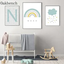 Custom Name Poster Rainbow Cloud Wall Art Print Nursery Canvas Painting Baby Posters Nordic Wall Pictures For Kids Room Decor
Custom Name Poster Rainbow Cloud Wall Art Print Nursery Canvas Painting Baby Posters Nordic Wall Pictures For Kids Room Decor