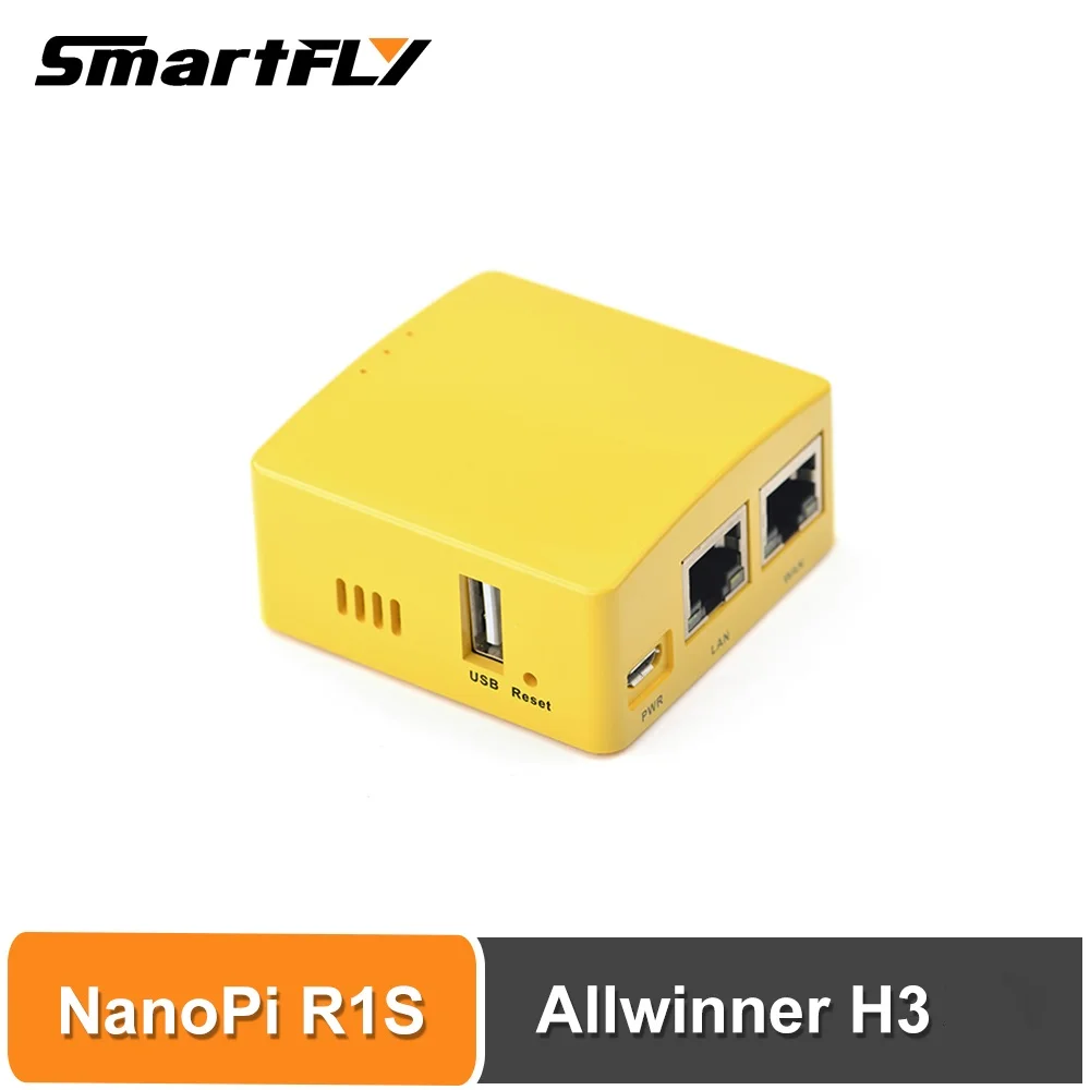 Smartfly NanoPi R1S Chi H3/H5 портативный небольшой маршрутизатор, двойной гигабитный Ethernet-порт, 512 М память OpenWRT linux pi mini
Smartfly NanoPi R1S Chi H3/H5 портативный небольшой маршрутизатор, двойной гигабитный Ethernet-порт, 512 М память OpenWRT linux pi mini