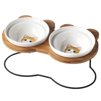 Pet Bowl Various Cartoon Patterns Stainless Steel Shelf Ceramic Bowl Feeding and Drinking Bowls for Dog and Cat
Pet Bowl Various Cartoon Patterns Stainless Steel Shelf Ceramic Bowl Feeding and Drinking Bowls for Dog and Cat